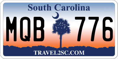 SC license plate MQB776