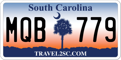 SC license plate MQB779