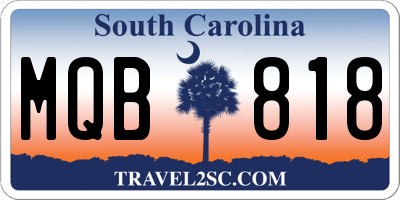 SC license plate MQB818