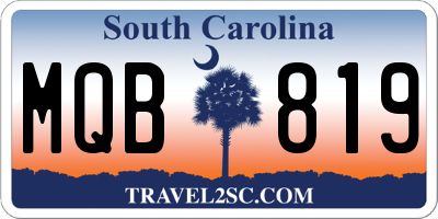 SC license plate MQB819