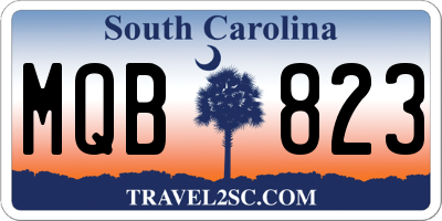 SC license plate MQB823