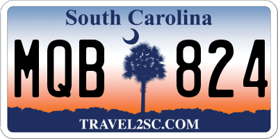 SC license plate MQB824