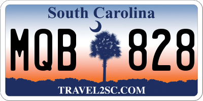SC license plate MQB828