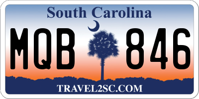SC license plate MQB846