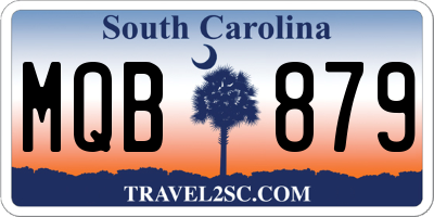SC license plate MQB879