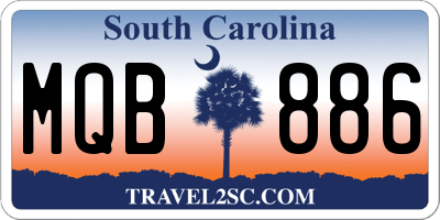 SC license plate MQB886