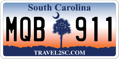 SC license plate MQB911