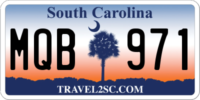 SC license plate MQB971