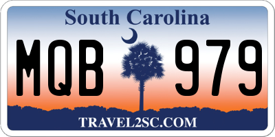 SC license plate MQB979