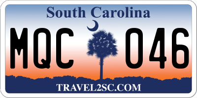 SC license plate MQC046