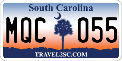 SC license plate MQC055