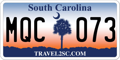 SC license plate MQC073