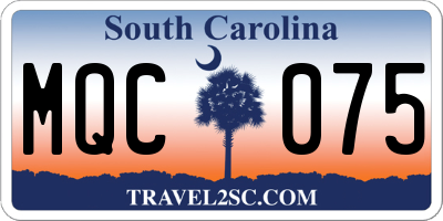 SC license plate MQC075