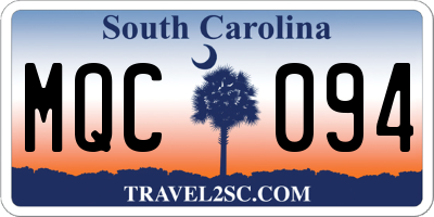SC license plate MQC094