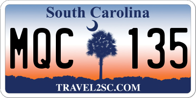 SC license plate MQC135