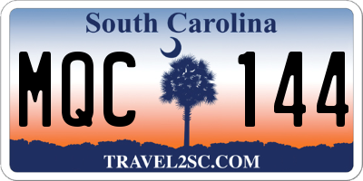 SC license plate MQC144