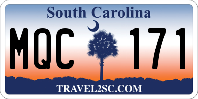 SC license plate MQC171