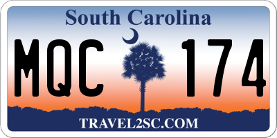 SC license plate MQC174