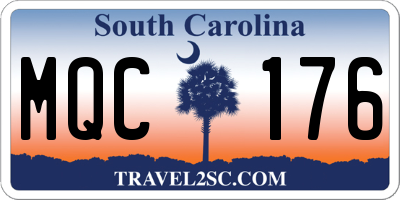 SC license plate MQC176