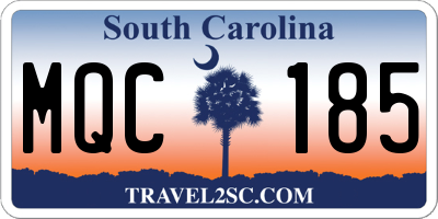 SC license plate MQC185