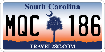 SC license plate MQC186