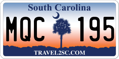 SC license plate MQC195