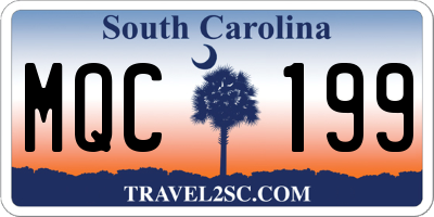 SC license plate MQC199