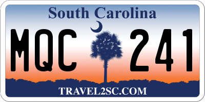 SC license plate MQC241