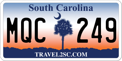 SC license plate MQC249