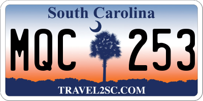 SC license plate MQC253
