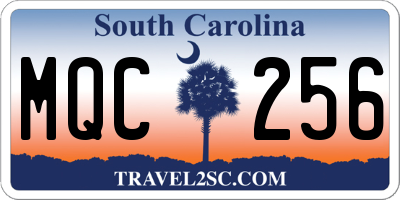 SC license plate MQC256
