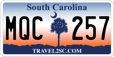 SC license plate MQC257