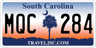 SC license plate MQC284