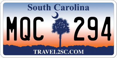SC license plate MQC294