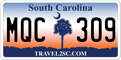 SC license plate MQC309