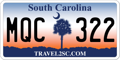SC license plate MQC322