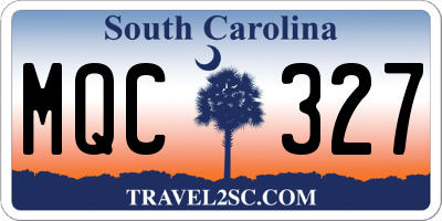 SC license plate MQC327