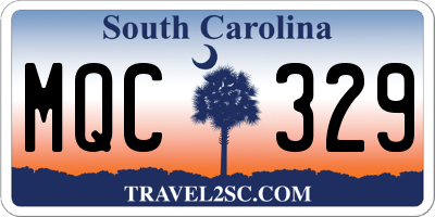 SC license plate MQC329