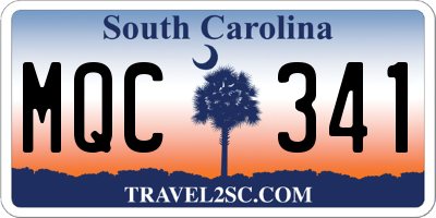 SC license plate MQC341