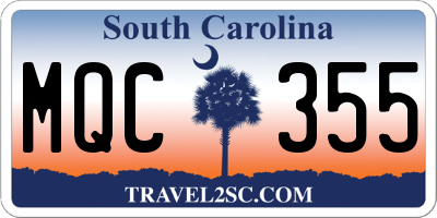 SC license plate MQC355
