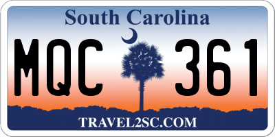 SC license plate MQC361