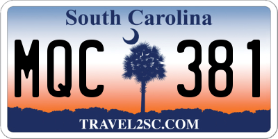 SC license plate MQC381