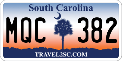 SC license plate MQC382