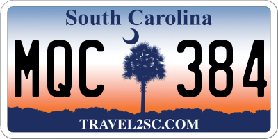 SC license plate MQC384