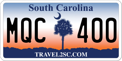 SC license plate MQC400
