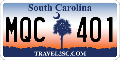 SC license plate MQC401