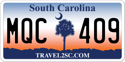 SC license plate MQC409