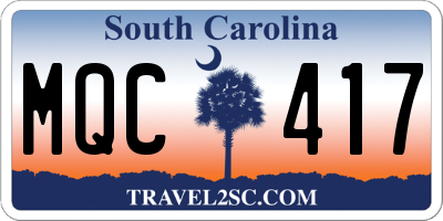 SC license plate MQC417