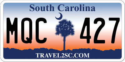 SC license plate MQC427