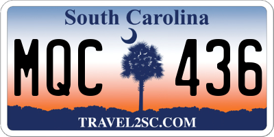 SC license plate MQC436